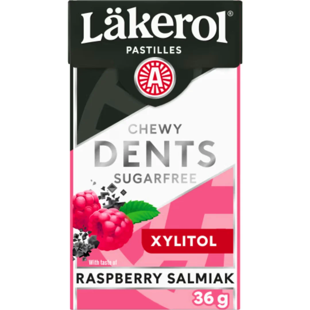 Läkerol Dents Salmiak/berry - Sugar-Free Chewy Pastilles 36g