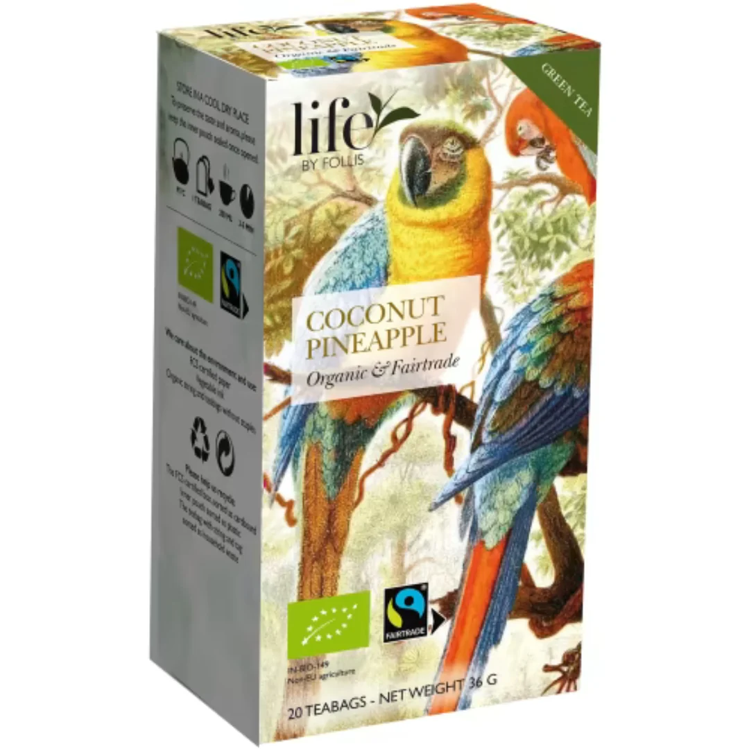 Life By Follis Coconut Pineapple Te - Healthy Pina Colada Green Tea 20p