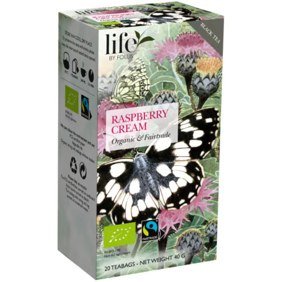 Life By Follis Raspberry Cream Te - Black Tea with a Summer Swedish Flavor 20p