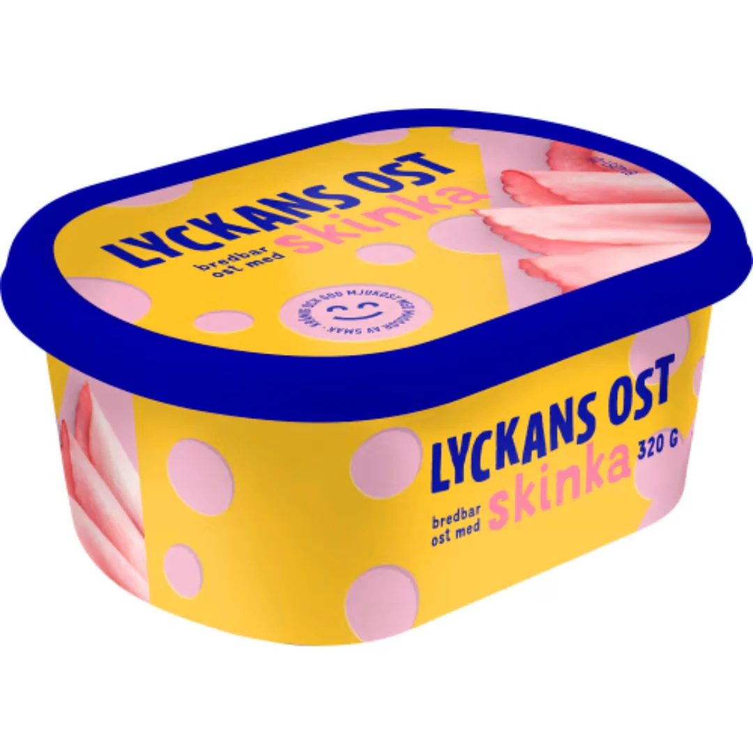 Lyckans Ost Skinka Mjukost - Creamy Smoked Ham Cheese Spread 320g