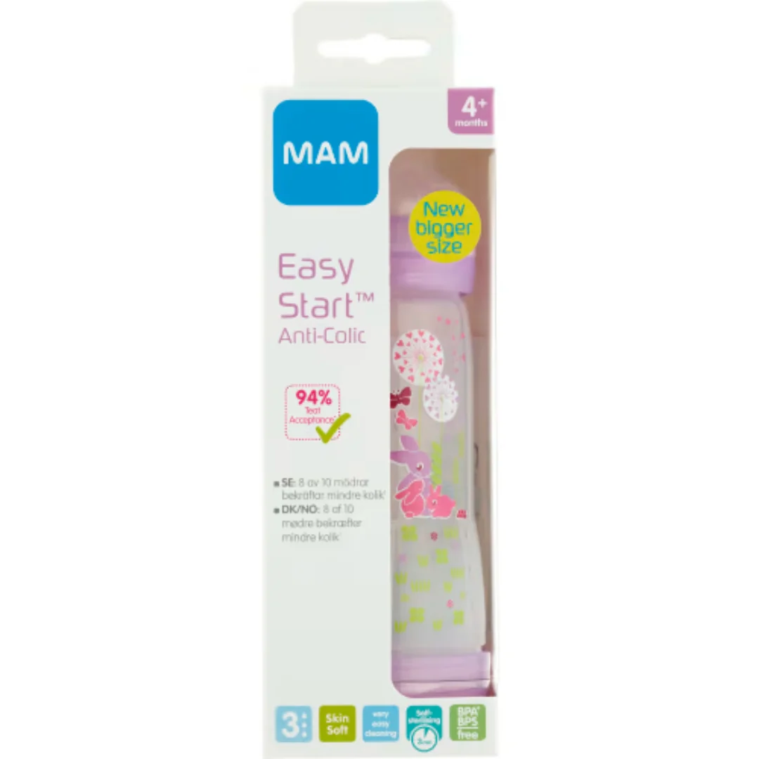 Mam Easy Start Anit-colic Från 4 Månader - Anti-Colic Baby Bottle 1p