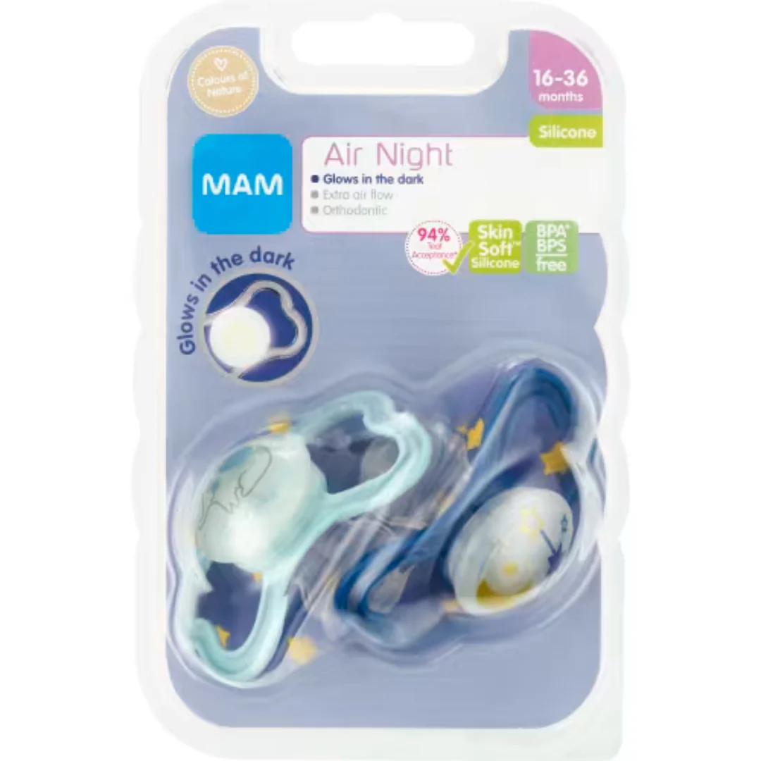 Mam Napp Air Night Silikon 16-36 MĂĄnader - Night Pacifier 2p