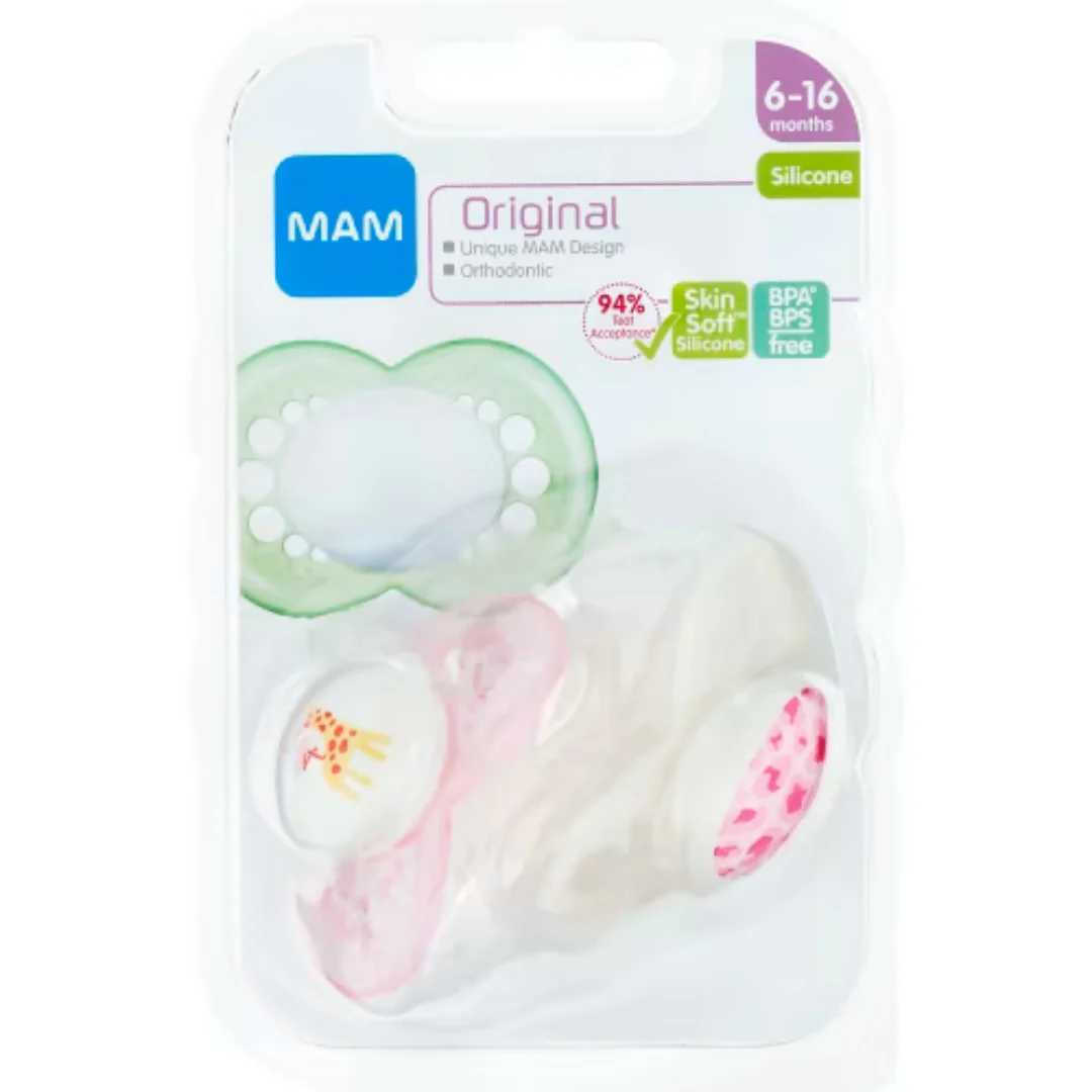Mam Original Silik Napp 6-16 MÄnader - Classic Pacifier 2p