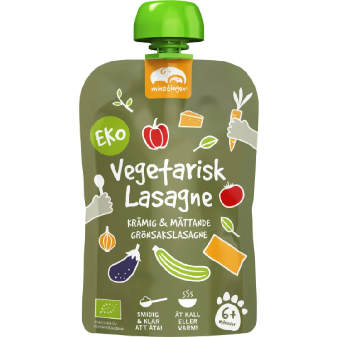 Minstingen Veg Lasagne 6 MÄnader - Organic Creamy Vegetarian Lasagna Purée 120g
