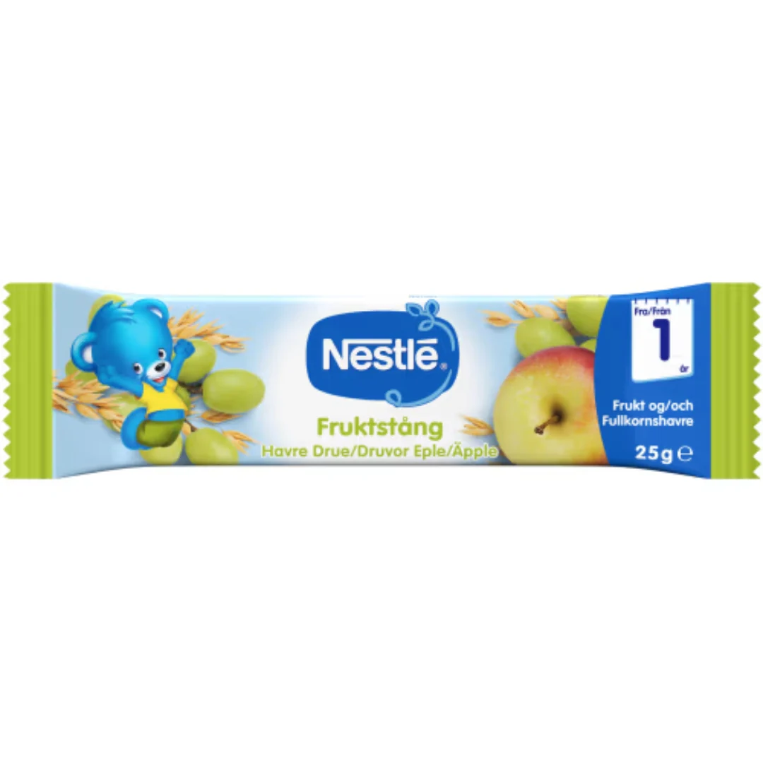 NestlĂ© FruktstĂ„ng Druvor/Ăpple 1-3 Ă
r - Junior Fruit Bar 25g
