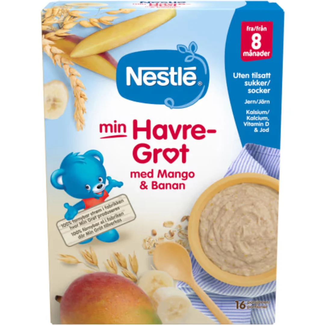Nestlé Havregröt Mango Banan 8 MÄnader - Oat Porridge Mango & Banana 450g