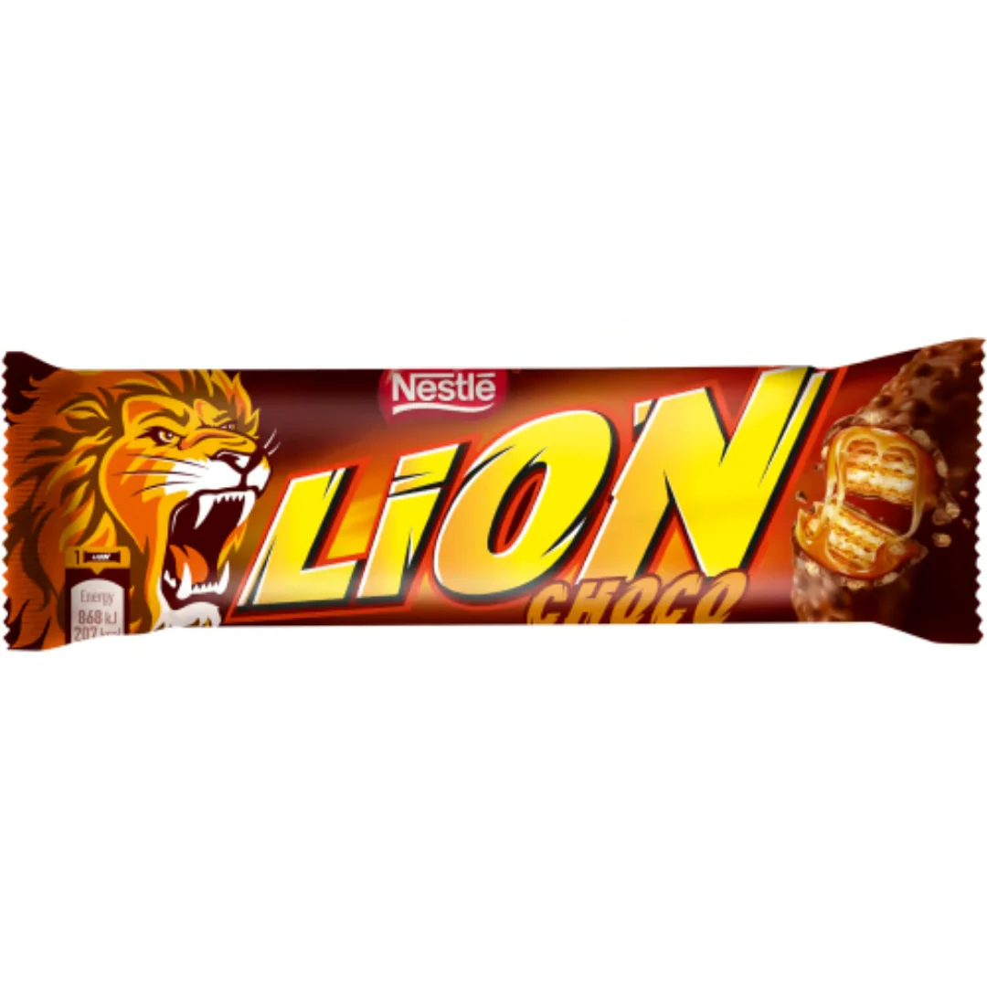 Nestlé Lion - Crispy Wafer, Caramel, and Crunchy Cereals, covered in ,Milk Chocolate 42g