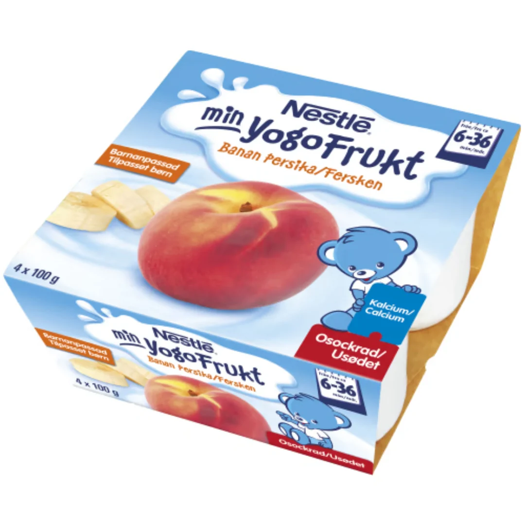 Nestlé Min Yogofrukt Persika Banan 6 MÄnader - Persika & Banana Yogurt 400g