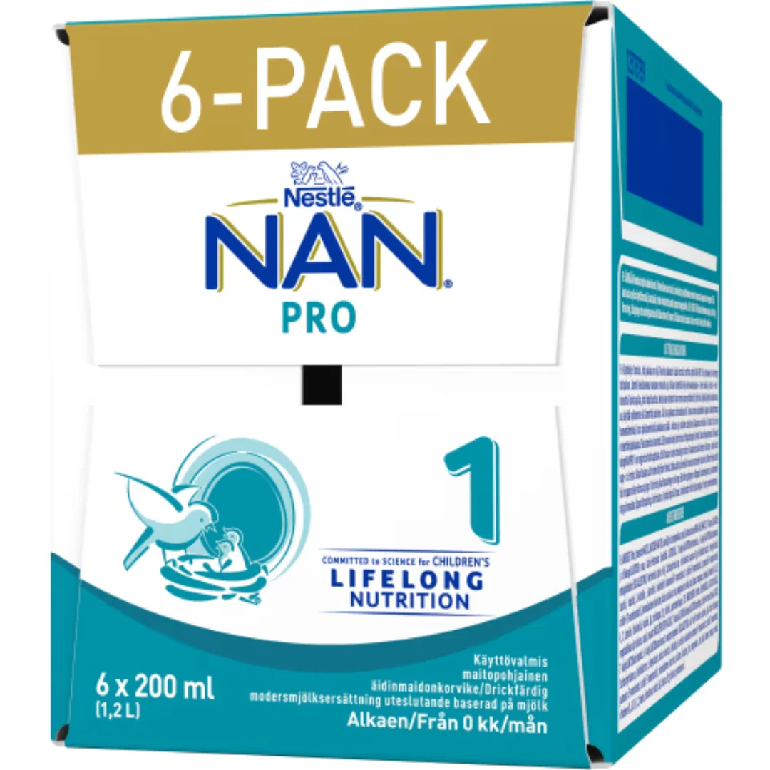 NestlĂ© Nan 1 Pro Modersmjölksers FrĂ„n 0 MĂ„nader - Ready-to-Drink Infant Formula with 2â-FL & DHA 1.2l