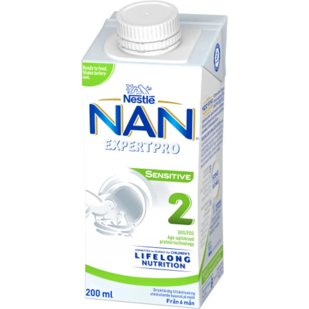 Nestlé Nan Expertpro Sensitive 2drf FrÄn 6 MÄnader - Ready-to-Drink Follow-On Formula with GOS & FOS 200ml
