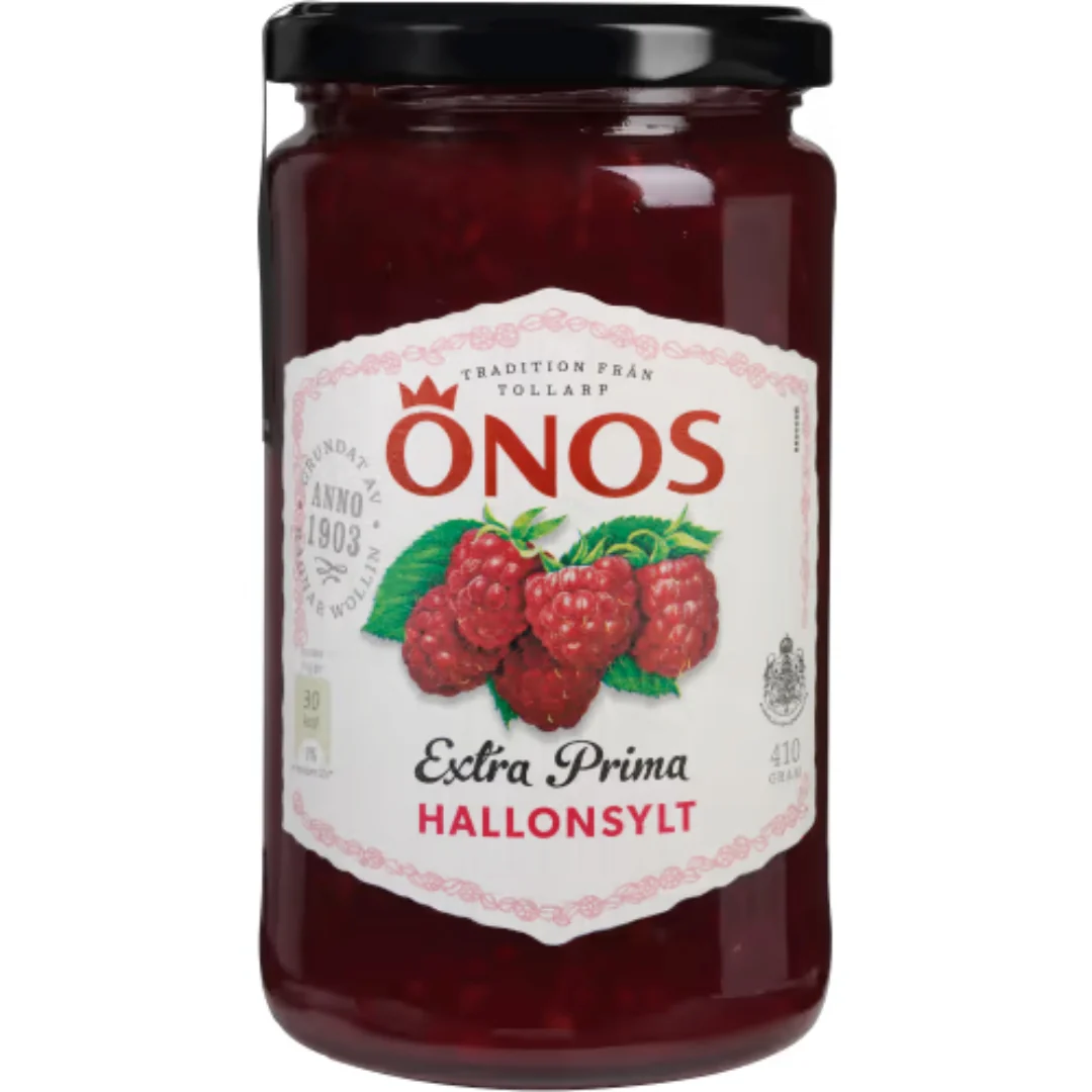 Ă–nos Hallonsylt Extra Prima - Extra Prima Raspberry Jam 410g