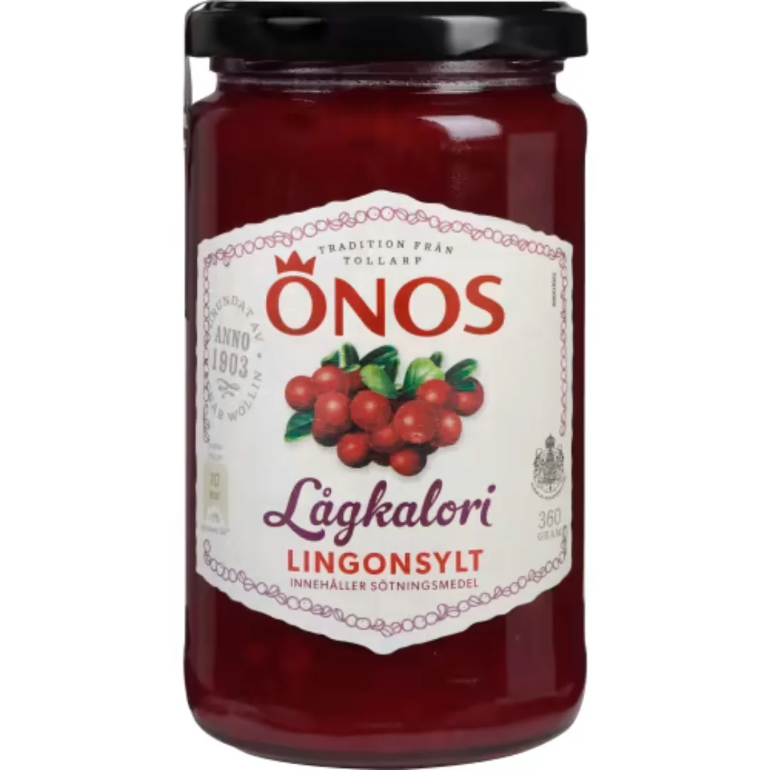 Ă–nos Lingonsylt LĂĄgkalori - Low-Calorie Lingonberry Jam 360g