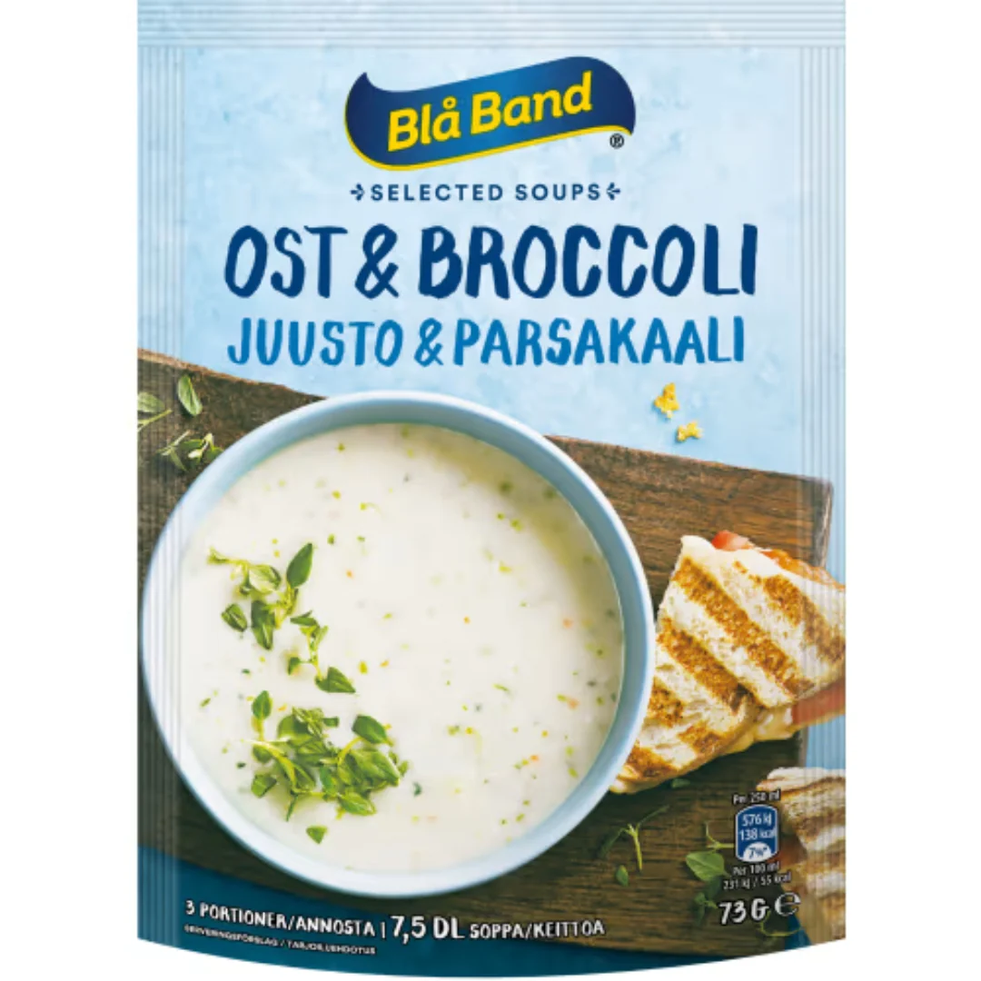 BlÄ Band Ost Broccoli Pulver/5 Port - Cheese & Broccoli Soup 73g