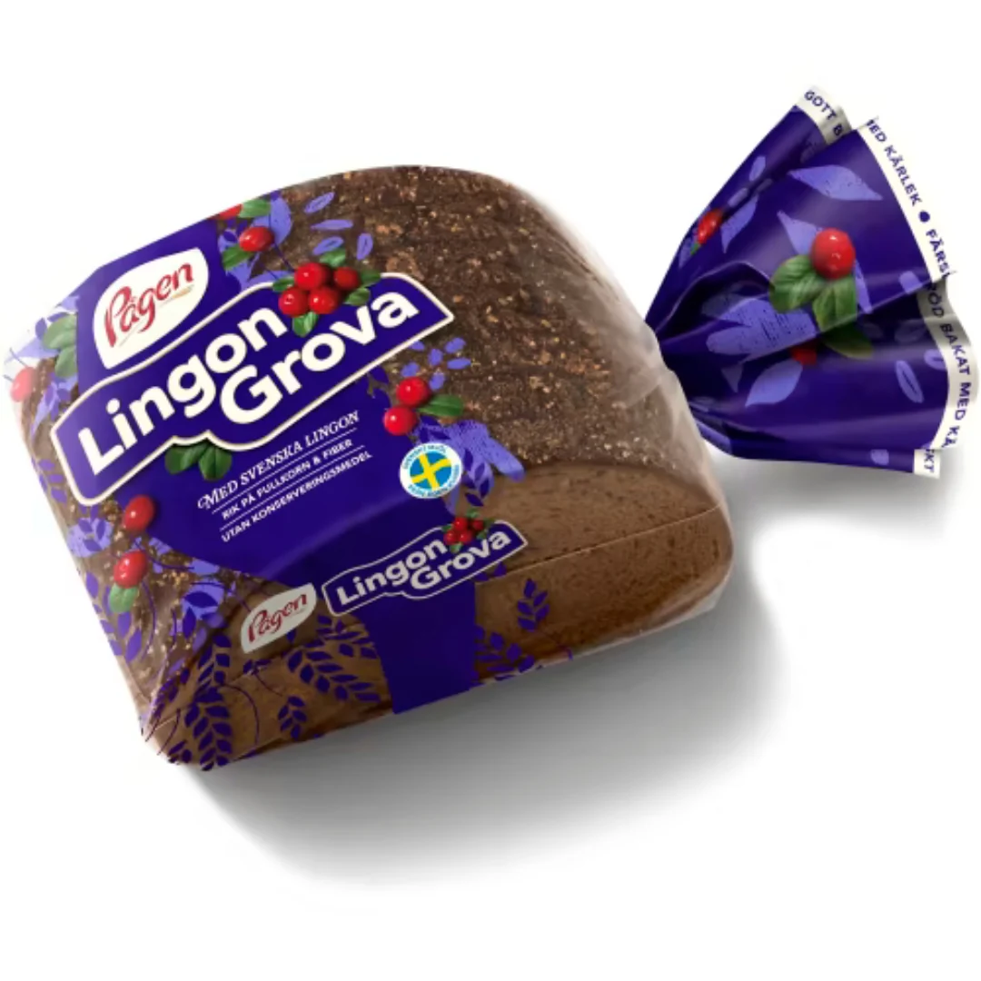 PÄgen Lingongrova - Bread with Whole Grains, Sourdough, and Lingonberries 500g
