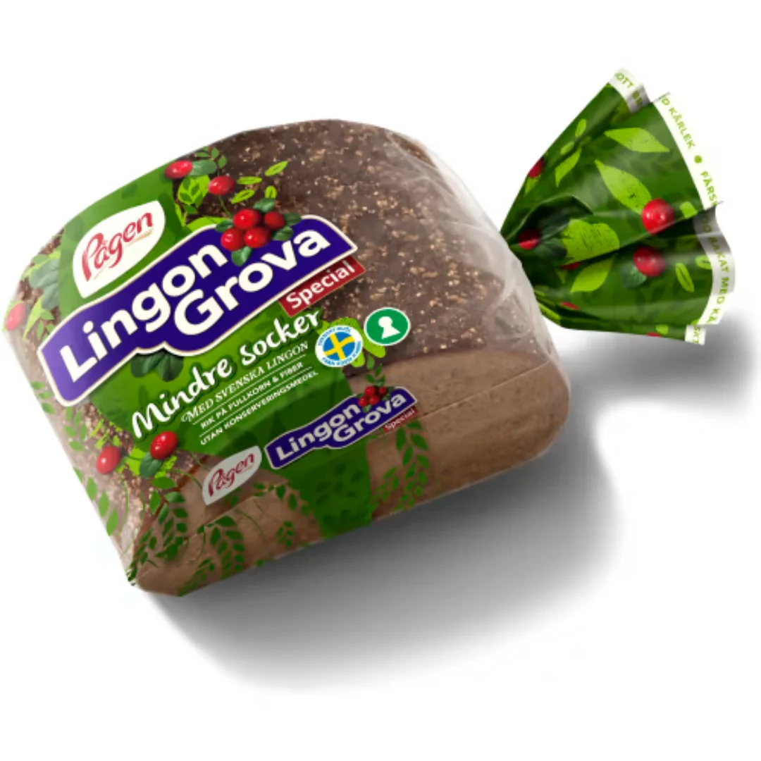 PÄgen Lingongrova Special - Bread with Whole Grains, Fiber, and with Less Sugar 500g