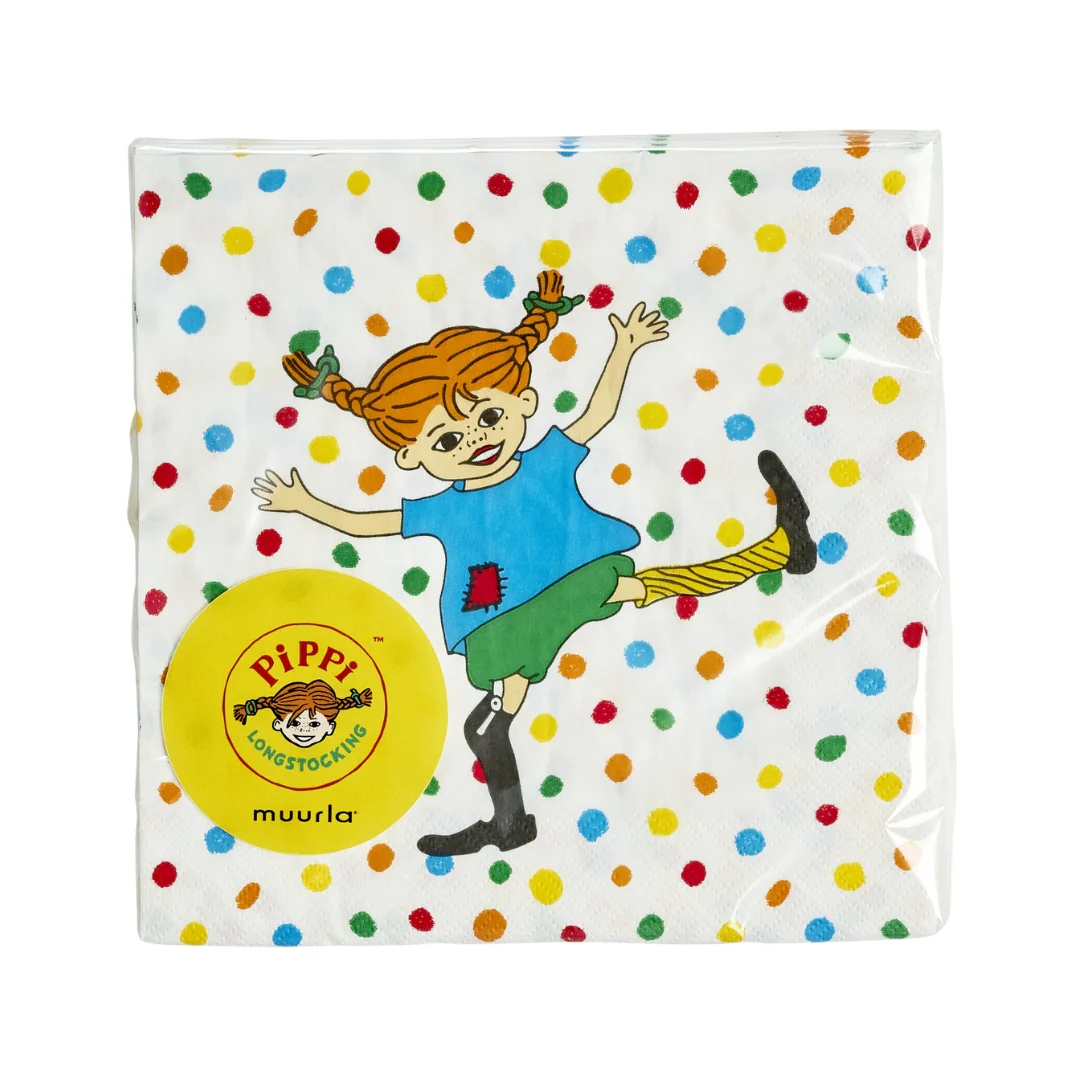 PIPPI Pippi Servett Hoppsansa 33X33Cm 20P - Image 3