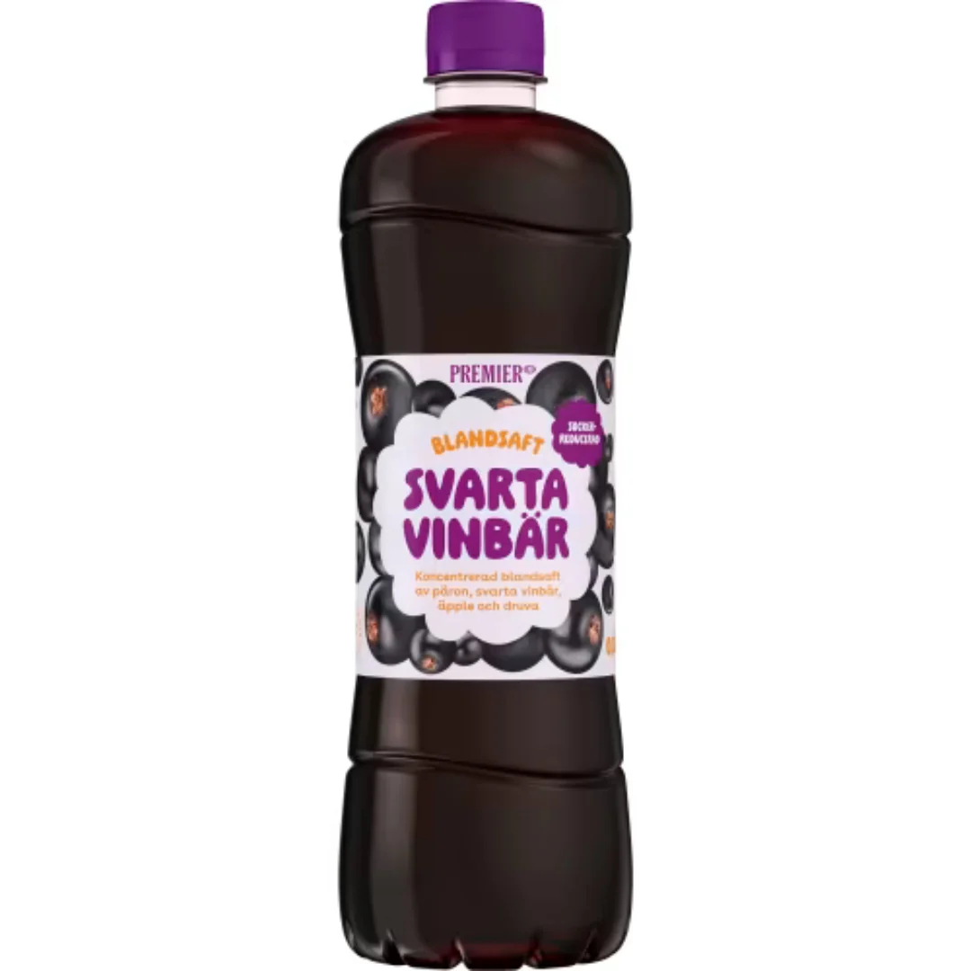 Premier Svarta Vinbär Blandsaft - Blackcurrant Cordial 0.8L
