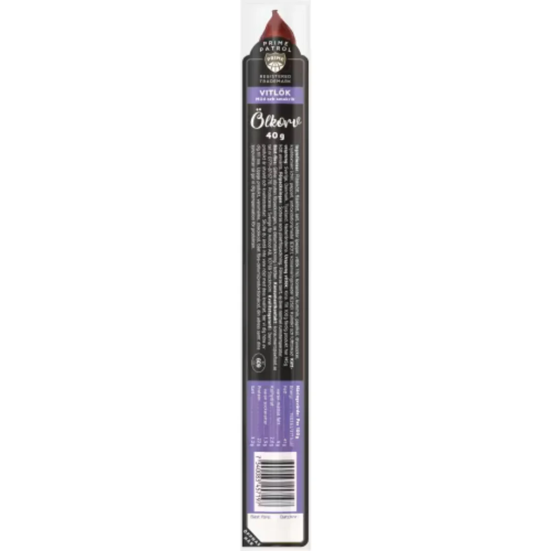 Prime Patrol Ölkorv Vitlök - Beer Sausage with Mild Garlic Flavor 40g