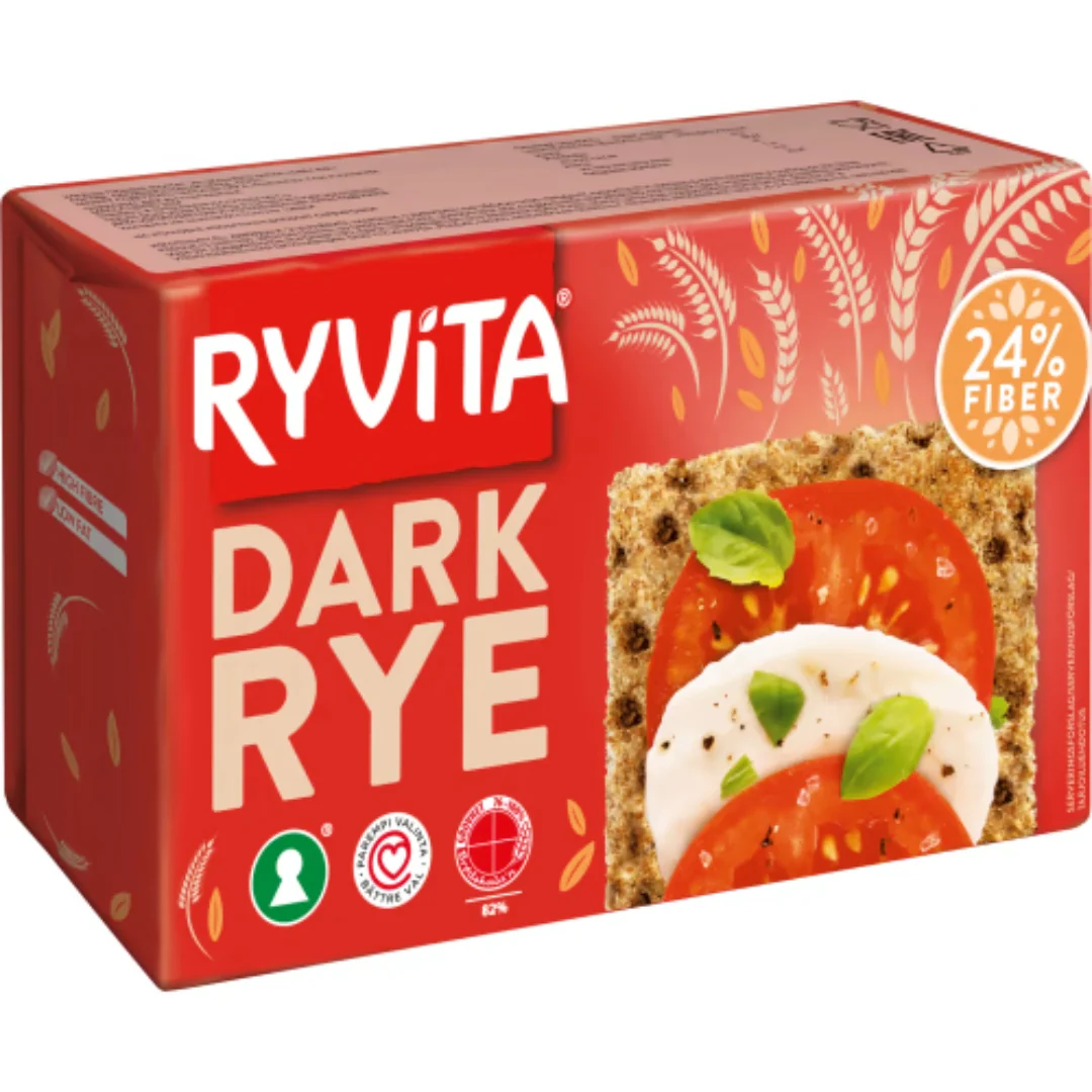 Ryvita Dark Rye Mörkt Knäckebröd - Dark Rye Crispbread 250g