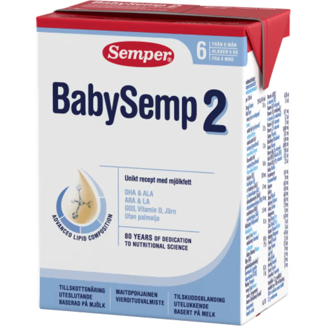 Semper Baby Semp 2 TillskottsnÀring FrÄn 6 MÄnader - Follow-on Milk Drink with MFGM & GOS 200ml
