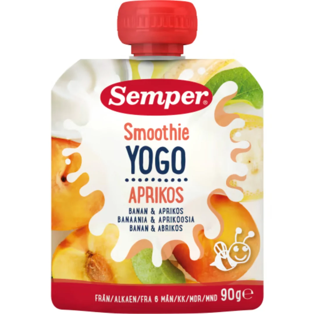 Semper Smoothie Yoghurt Aprikos 6 MÄnader - Apricot & Banana Smoothie 90g