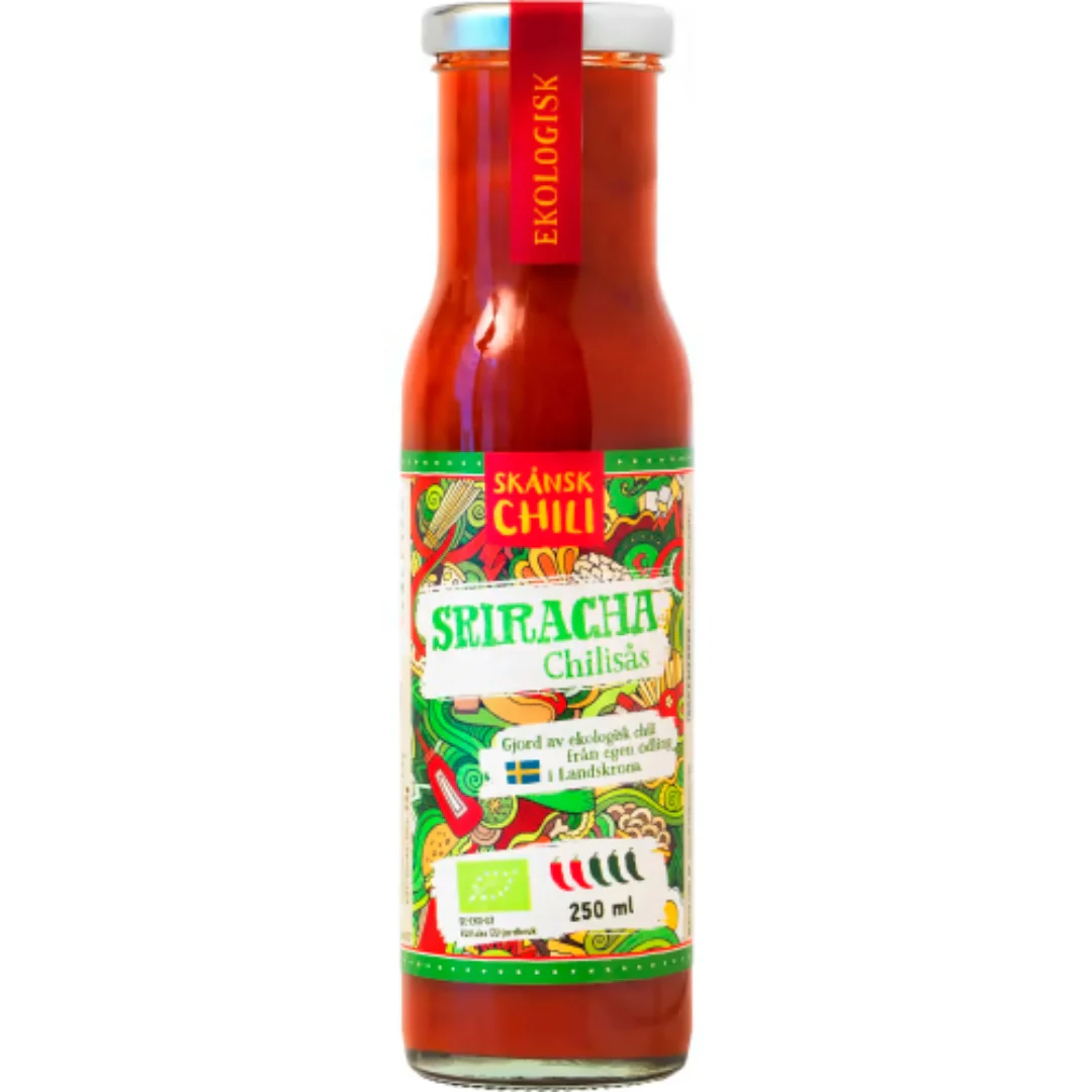 Skånsk Chili Sriracha Chilisås - Fermented Chili & Paprika Sauce 250ml