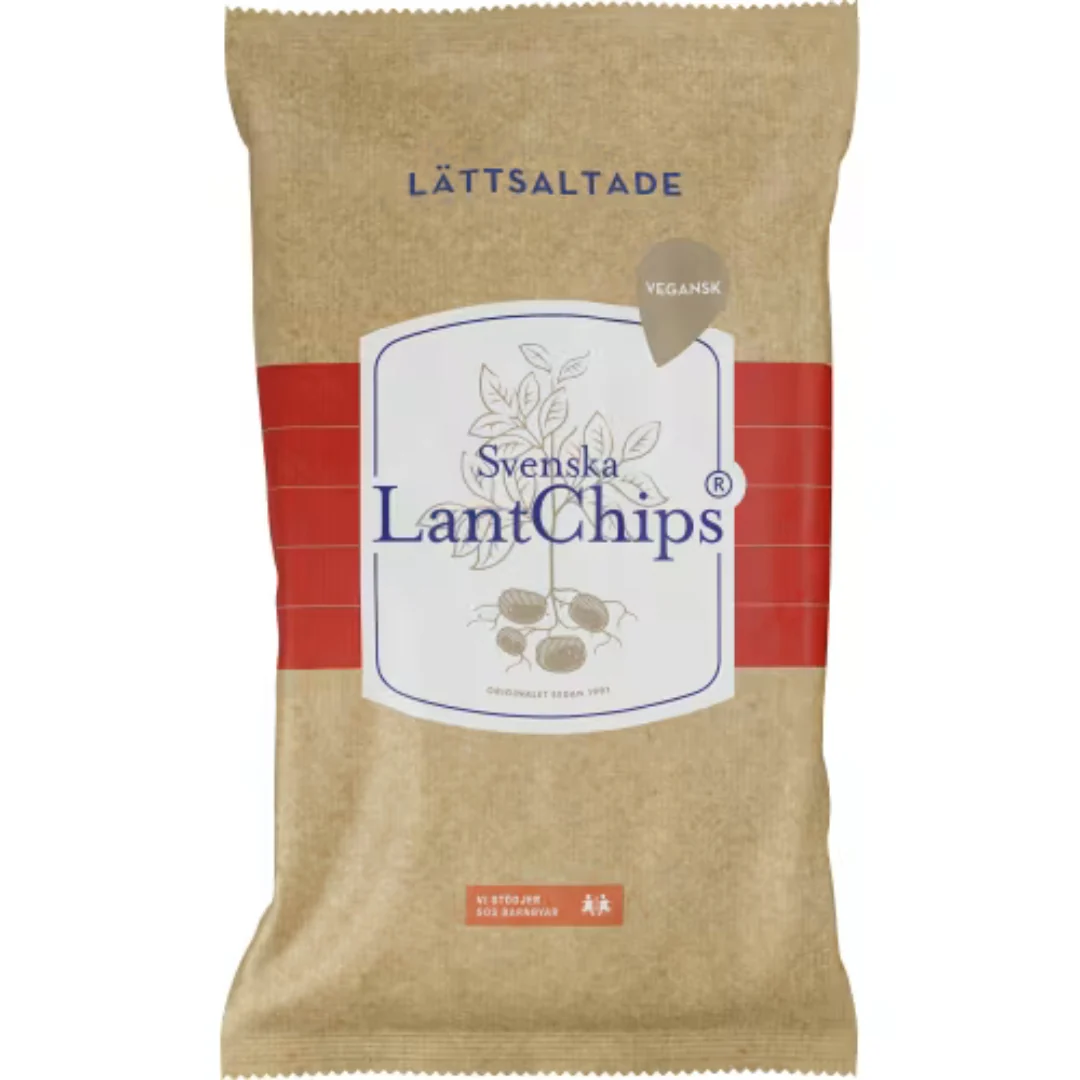 Svenska Lant Chips Lättsaltade - Lightly Salted Chips 200g