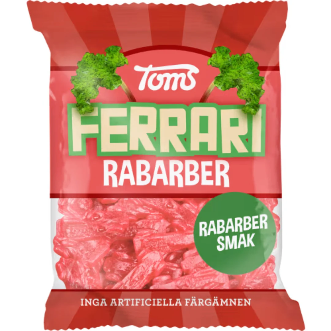 Toms Ferrari Rabarber PÄse - Ferrari Cars with Rhubarb Flavor 120g