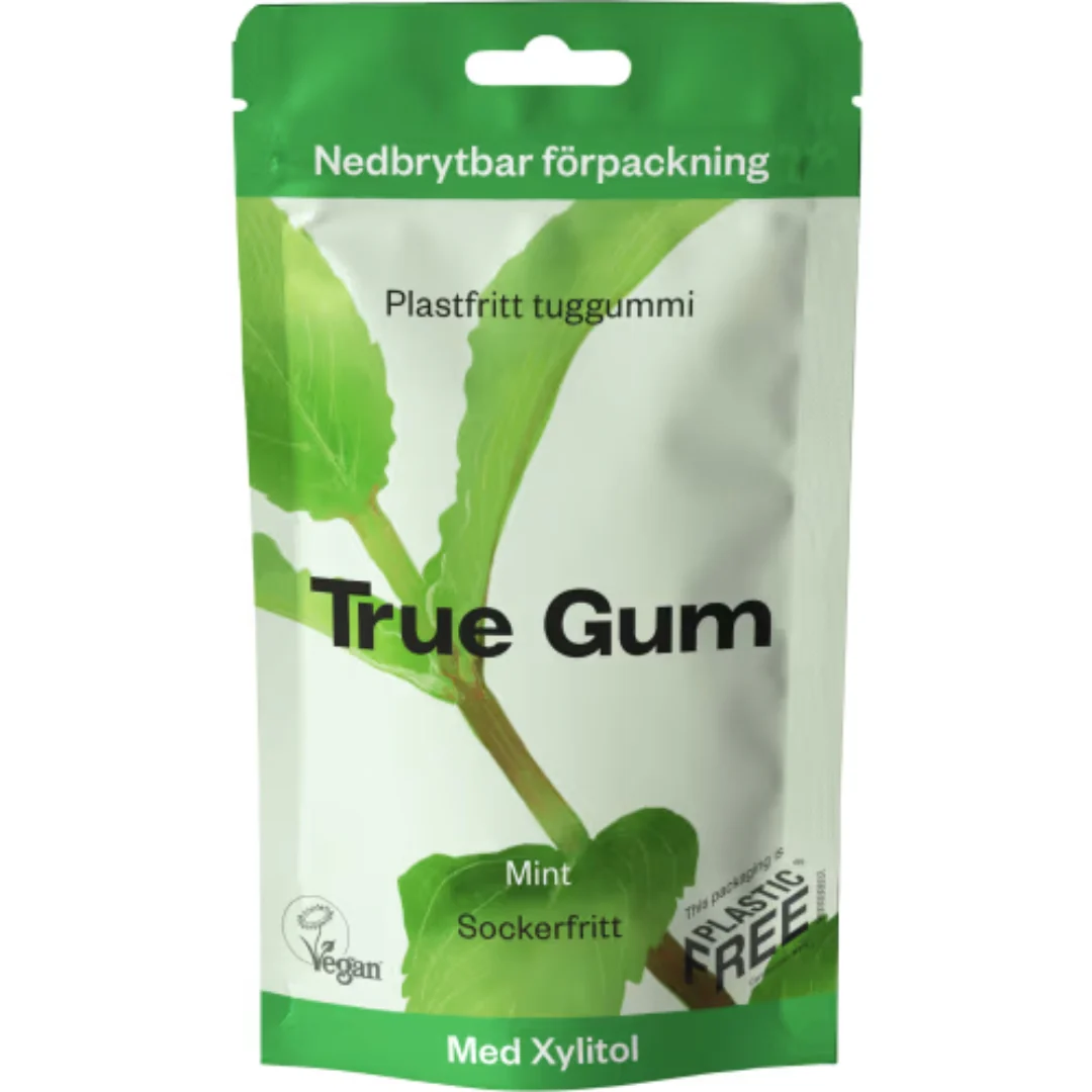 True Gum Strong Mint - Strong Mint-Flavored Sugar-Free Chewing Gum 21g