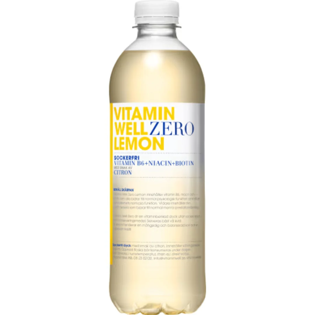 Vitamin Well Zero Lemon Funktionsvatten Pet - Zero Lemon Vitamin Drink 50cl