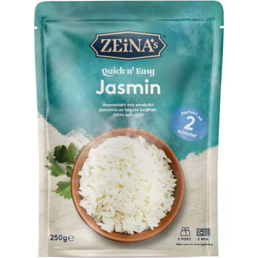 Zeinas Jasmin Quick N' Easy/2 Port - Jasmine Rice Quick-Cook / 2 Servings 250g
