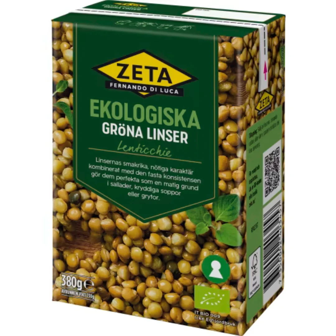 Zeta Gröna Linser Ekologiska - Organic Lentils 380g